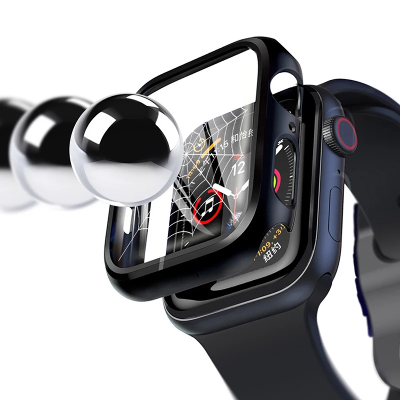 360 Полное покрытие из закаленного стекла для Apple Watch 44 мм 38 мм 42 мм 40 мм серия 5 4 3 2 Защита экрана с закругленными краями для i Watch