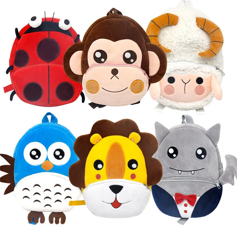

Kids Baby Plush Backpack Cute Animal Style School bag Travel Daypack with Zipper Closure for Toddler Girl Boy 2-4 Years