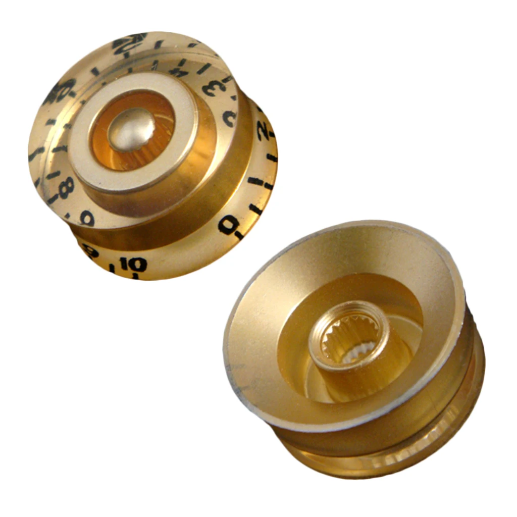 Top Hat Gold Transparent Volume Tone Speed Control Knob for Electric Guitars 4 Pieces