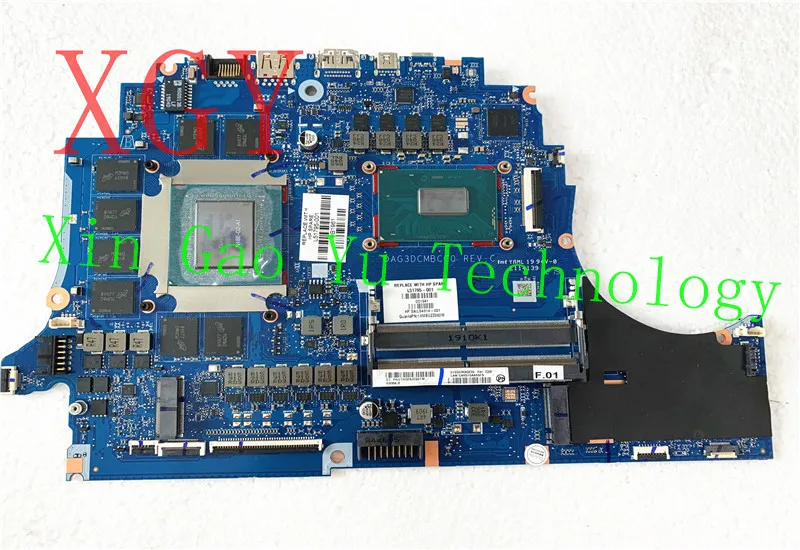 FOR HP 15-DC Laptop Motherboard L51795-001 DAG3DCMBCC0 Com SR3YY I7-8750H RTX2070 100% funcionando bem