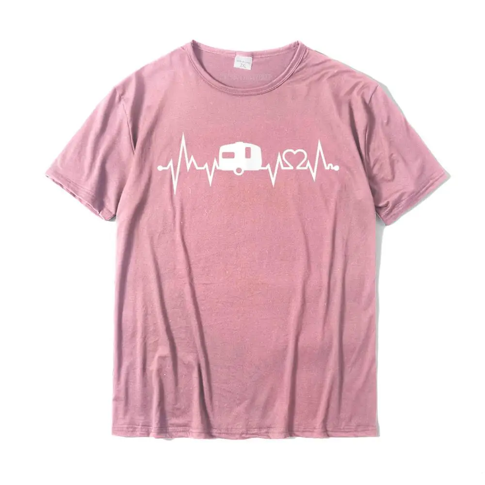 New Design Men Tshirts Summer Printing T Shirt All Cotton Short Sleeve Fitness Tight Tops Shirts Round Neck Free Shipping Caravan Heartbeat EKG Camper Camping Funny Gift T-Shirt__MZ16979 pink