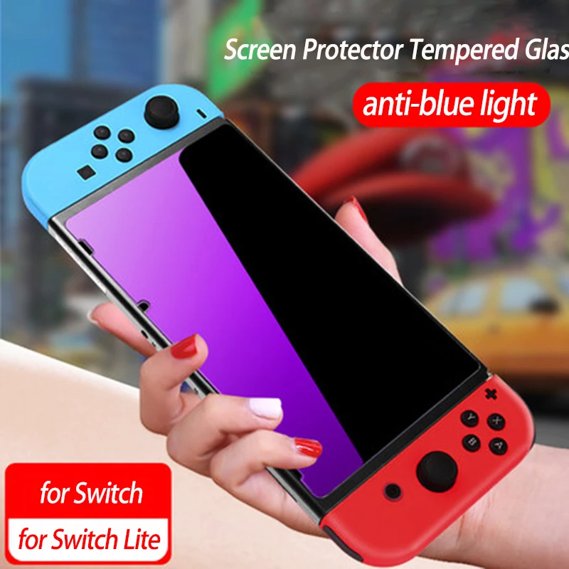 Violet Glass Screen Protector for Nintendo Switch Tempered Glass Anti