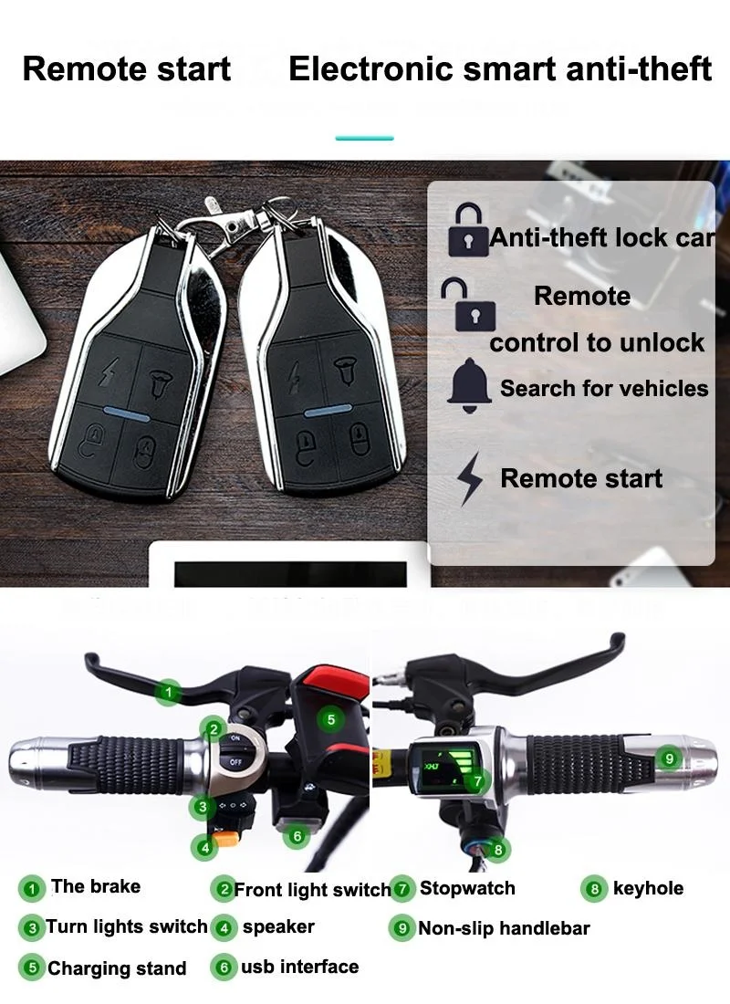 12 Inch Lightweight Electric Scooter 2 Wheels Electric Scooters 500W Mini Foldable Electric Bikes Adults With Anti-theft System (1)