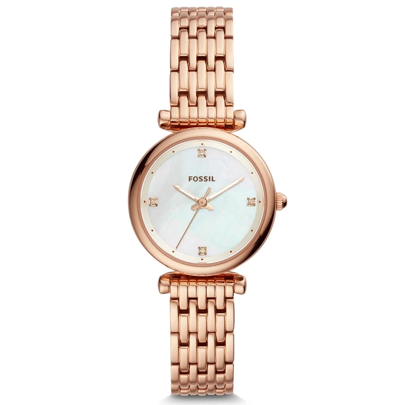 

FOSSIL Women Watches Carlie Mini THREE-HAND Rose Gold-Tone Stainless Steel Watch Luxury Pocket Watches for Women ES4429P