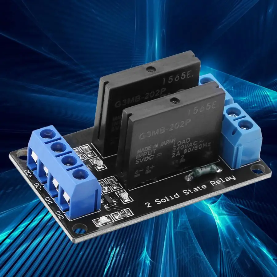 

DC 5V Relay Module 2-Channel Low Level Trigger Solid State Relay Module with Fuse for Arduino Diy Kit