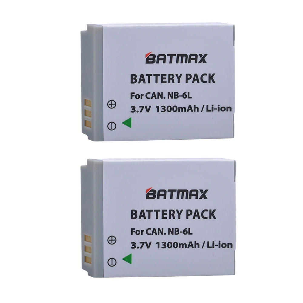 Batmax 2 Pz Nb-6L Nb 6L Nb-6Lh Li-Ion Per Canon Power-Shot Sx520 Hs Sx530 Sx610 Sx600 Sx700 Sx710 Ixus 85 95 200 210 105