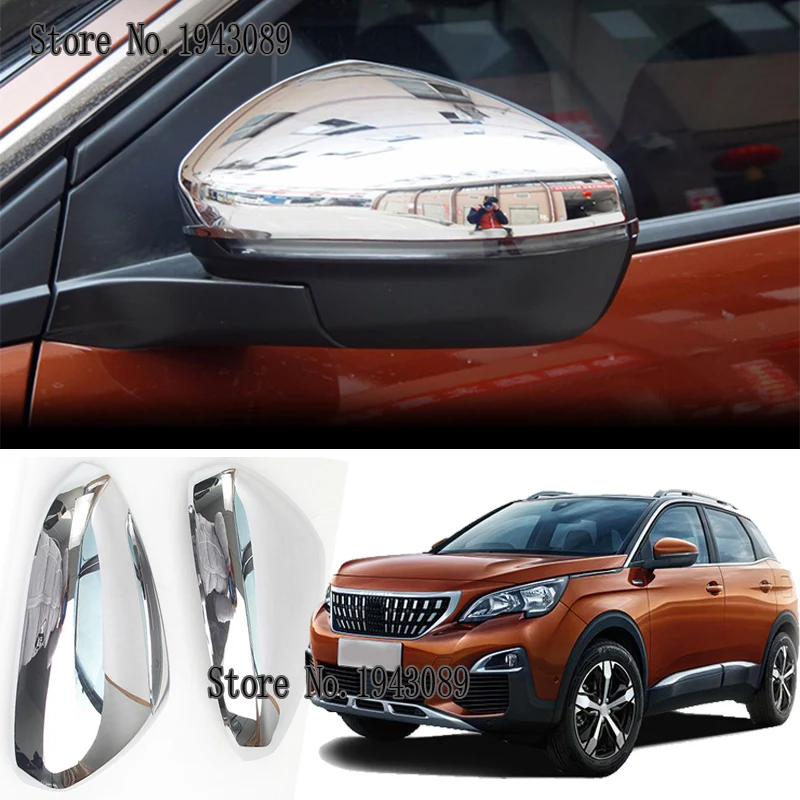 Автомобильный Стайлинг ABS боковой корпус бокового зеркала отделка для peugeot 3008 GT зеркальный протектор заднего вида Чехлы отделка Аксессуары 2 шт