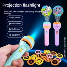 Lampe de poche à Projection lumineuse pour enfants, livre d'histoire de sommeil pour bébé, lecture d'images, motif Animal de dinosaure, jouet de dessin animé mignon
