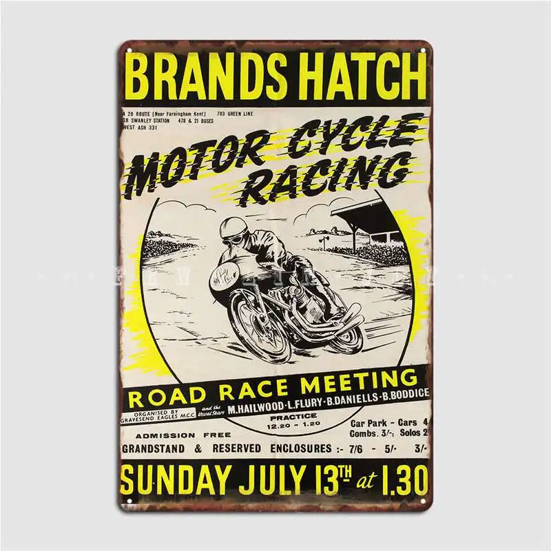 

Hatchs Motor Cycle плакат гонки металлические таблички, клубный бар, стена, паб, Забавный оловянный знак, плакат