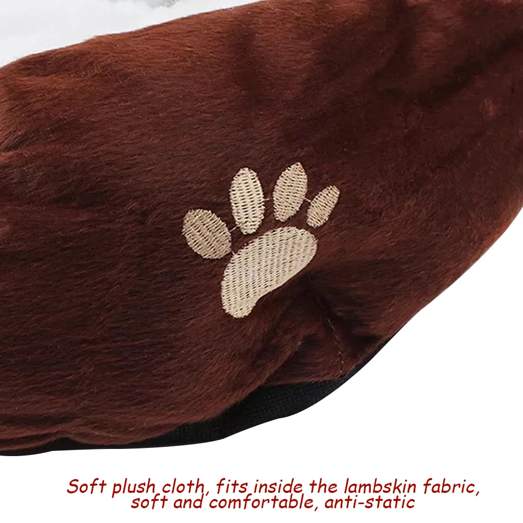 Lamb Cashmere Pet Dog Cat House Kennel Puppy Mat Winter Warm Soft Cat Nest Sofa Cushion 4