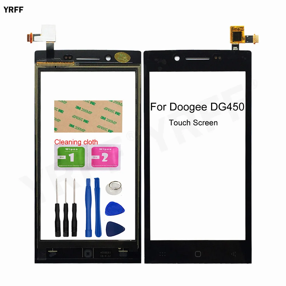 

New Touch Screen For Doogee DG450 DG700 Touch Screen Digitizer Front Glass Panel Sensor Glass Assembly Parts 100% testd