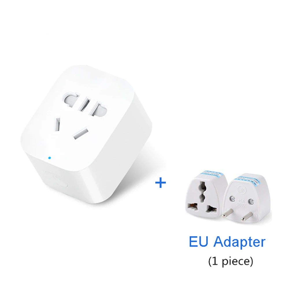Add Small EU adapter Xiaomi Mijia двойной USB Смарт Bluetooth шлюз Смарт Wi-Fi розетка включения выключения с телефоном беспроводной пульт дистанционного управления розетка адаптер - Цвет: Add Small EU adapter