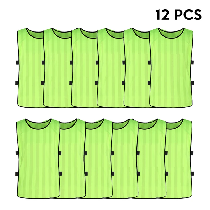 12 шт. взрослый футбол командные спортивные тренировочные майки мужские и женские уличные спортивные жилеты для бега тренировки досуга быстросохнущие дышащие