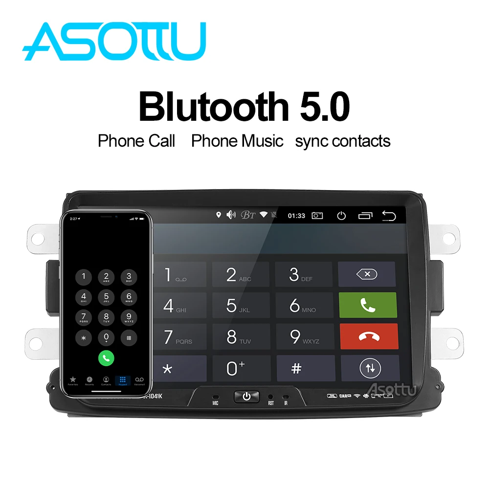 Автомобильный dvd плеер Asottu DA601 android 9 0 PX6 для Dacia/Sandero/Duster/Renault/Captur/Lada/Xray 2/ Logan