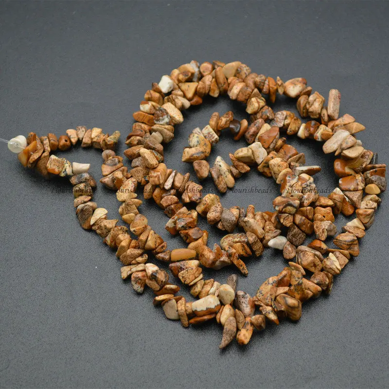 Picture Jasper Высокое качество 5~ 8 мм натуральный гематит неправильной формы каменные кусочки, свободные бусы 1 прядь - Цвет: Picture Jasper