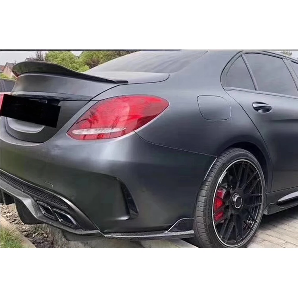 Передний бампер для губ для Mercedes-Benz C Class W205 Sport C43 AMG Sedan Coupe- передний бампер для губ из углеродного волокна
