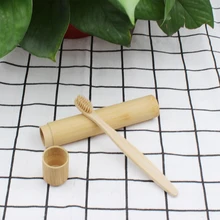 Набор зубных щеток для взрослых Экологичный бамбуковый тюбик для детской домашней чистки портативный случайный цвет уход за полостью рта Дорожный Чехол Инструменты мягкая щетина