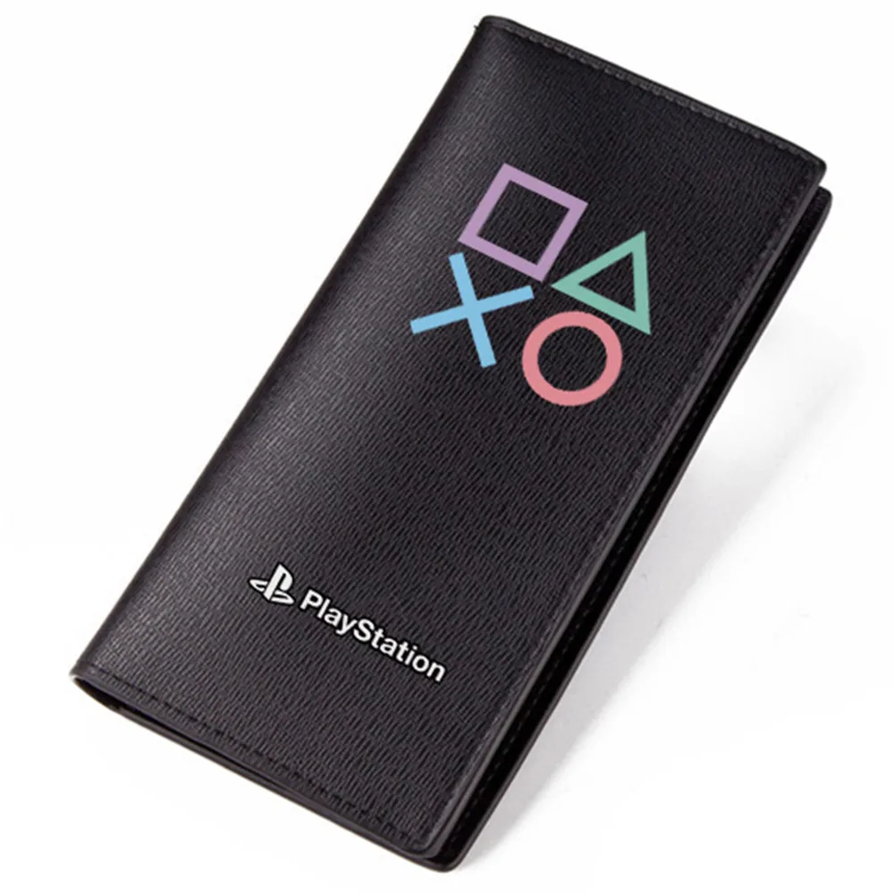 Модный кошелек Play Station черный PU Длинный кошелек для мальчиков и девочек кошельки