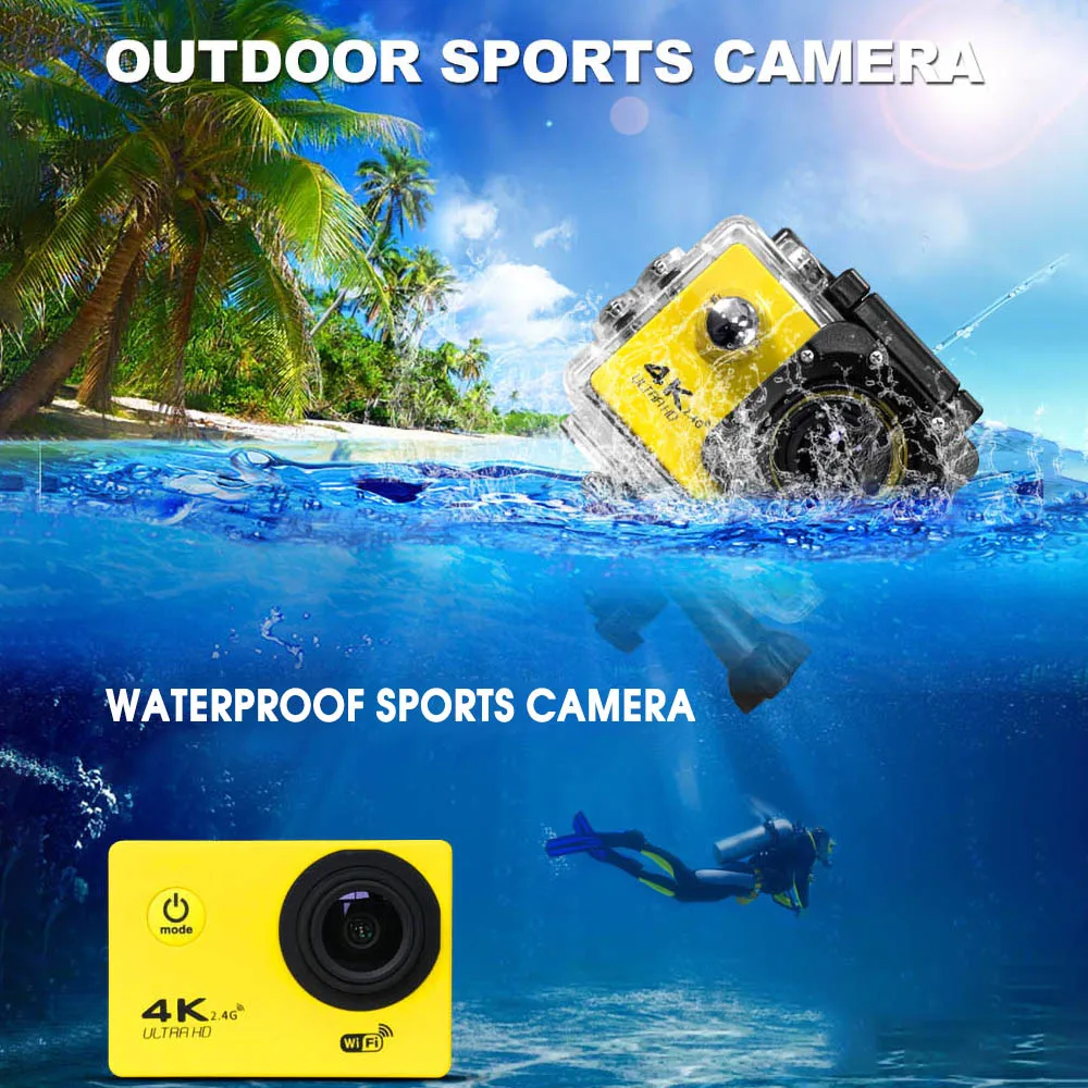 Экшн камера на шлем 16 МП 4K Wi Fi Ultra HD 1080P 2 0 дюйма F60/F60R|Экшн-камеры| |