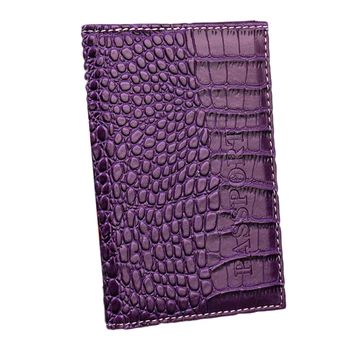 

PU Leather Unisex Waterproof Travel Portable Passport Cover ID Card Protective Case Practical Durable Solid Crocodile Texture