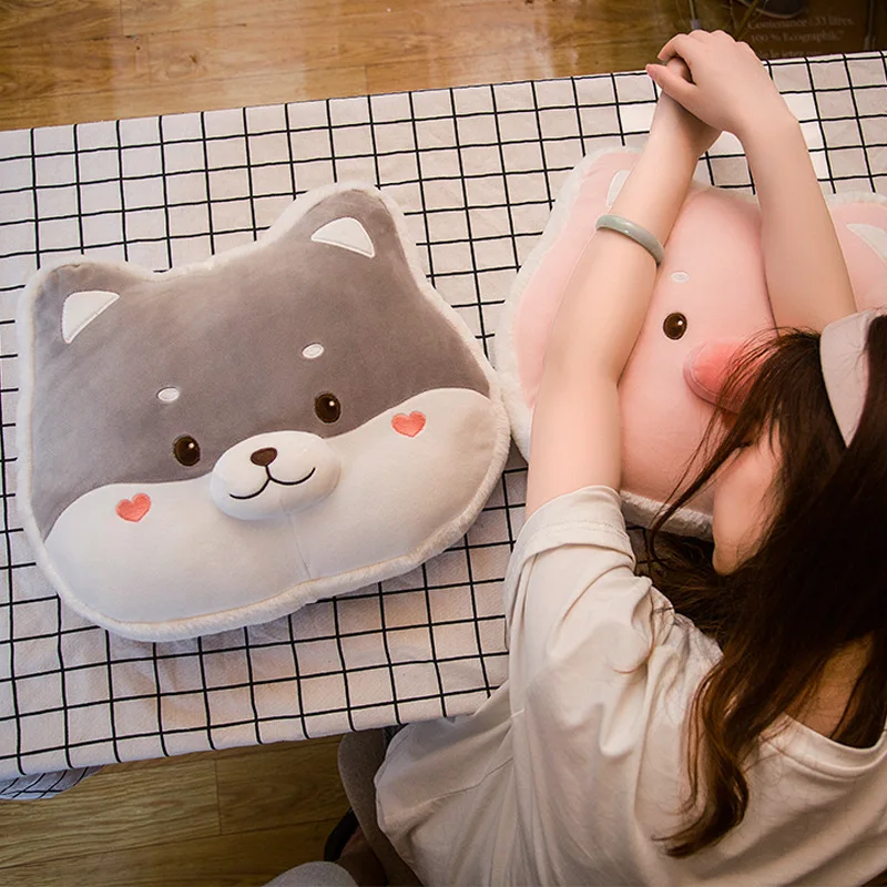 40cm Cartoon Animal Shiba Inu Plush Stuffed Pillow Cute Rabbit Sofa Cushion Seat amortiguar Украшение дома Мягкая подушка |