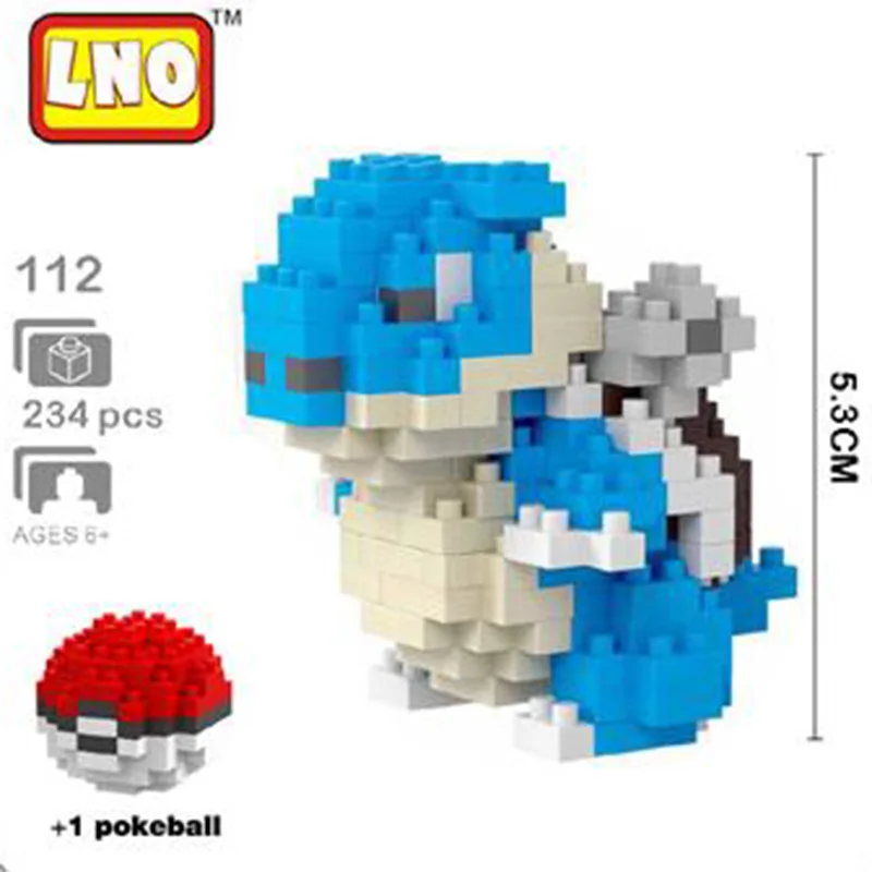 Аниме Pocket Monster Pikachu Blastoise Venusaur Charizard Gyarados животное DIY Мини строительство алмаз маленькие блоки игрушка без коробки - Цвет: 17