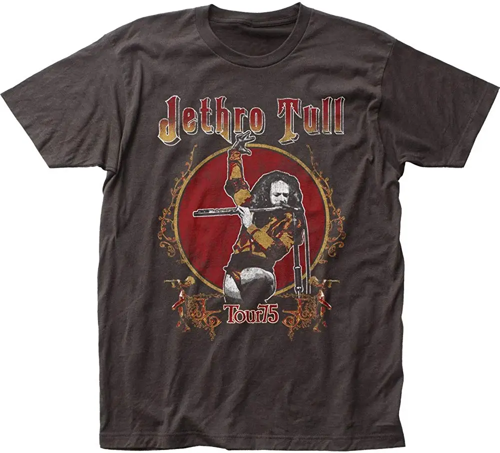 Jethro Tull Men's Tour❵ Slim Fit T Shirt Men Women Coal TEE Fashion Cool 100% Cotton T-shirt |