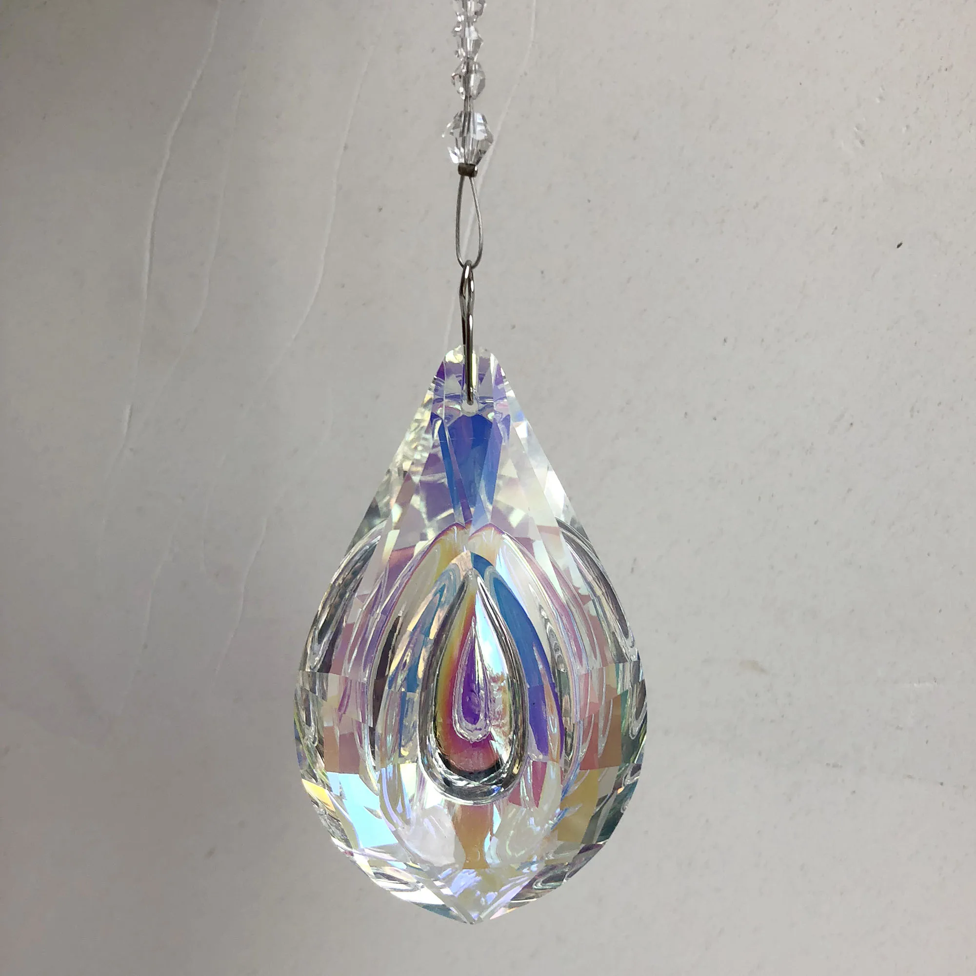 76 мм AB-color Висячие хрустальные призмы Suncatcher для окон украшения люстры части дома свадебный Декор Аксессуары