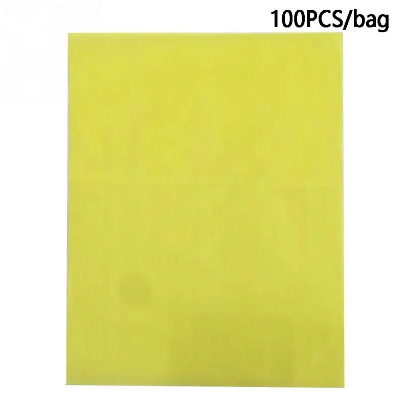 100 шт цветная копировальная углеродная бумага формата а4 для дома и офиса, рисованная калька, односторонняя тканевая бумага для рисования, 21 × 29,7 см - Цвет: Цвет: желтый