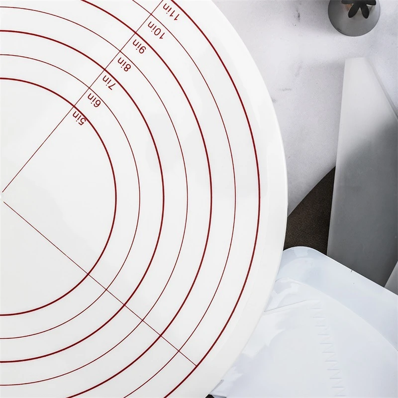 Top-15Pcs Multi-Function Cake Decorating Kit Cake Turntable Set Pastry Tube Fondant Tool Kitchen De