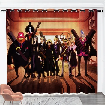

Cartoon One Piece 2 Panels/Set Avenger Window Curtains Block out Fabric Drapes Darkening Thermal Insulated Living Bedroom Kids