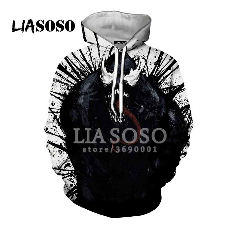 6 LIASOSO 3D с принтом супергероя Venom бойни с капюшоном толстовка с капюшоном Dragon Ball Harajuku топы в стиле хип-хоп Уличная X2616 - Color: 6