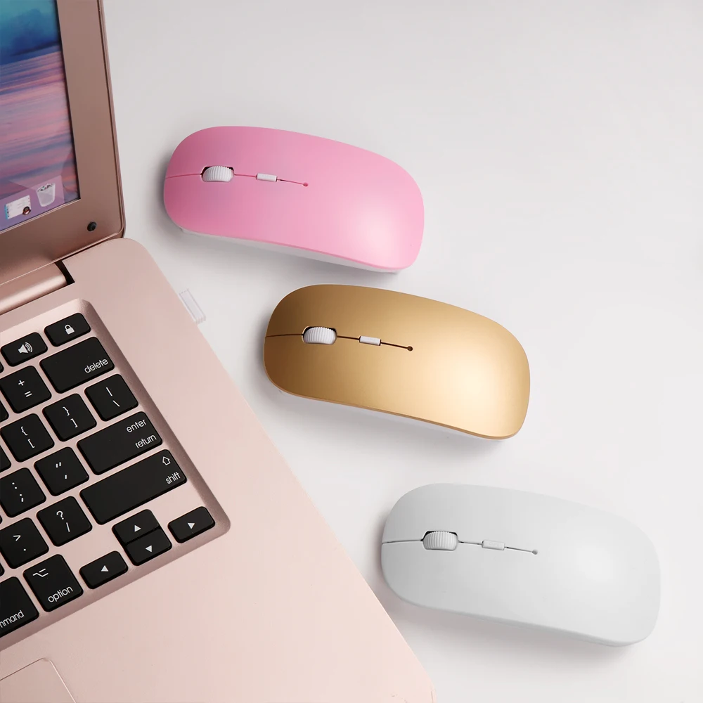 Ультратонкая Беспроводная оптическая USB мышь 2 4 ГГц бесшумная кнопка для ПК