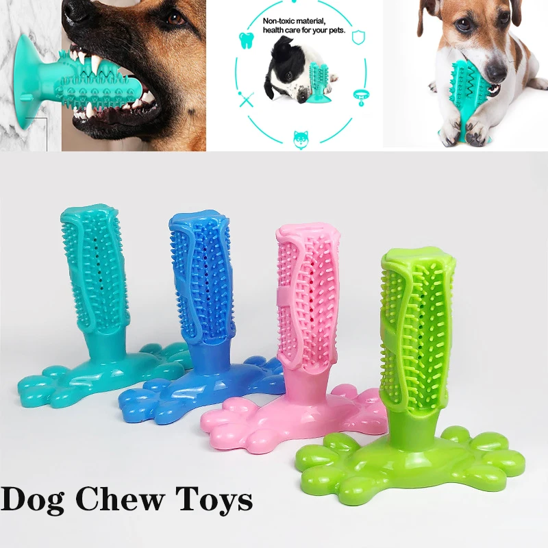 

Dog Chew Toys Dog Toothbrush Teeth Cleaning Toy Dog Pet Toothbrushes Brushing Stick Rubber Pet Dog Supplies Puppy Popular Toys
