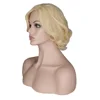 QQXCAIW Women Girls Short Blonde Curly Cosplay Wig Cos Marilyn Monroe Female  Party High Temperature Fiber Synthetic Hair Wigs ► Photo 2/5