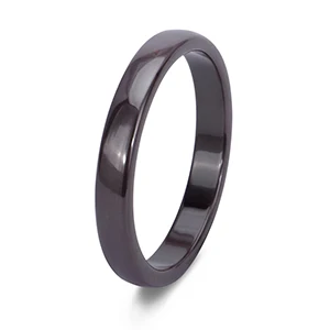 3 мм черно-белые керамические кольца гладкая поверхность здоровая керамическая бижутерия для женщин и мужчин простой дизайн модное Ювелирное кольцо подарки - Цвет основного камня: 3mm Grey
