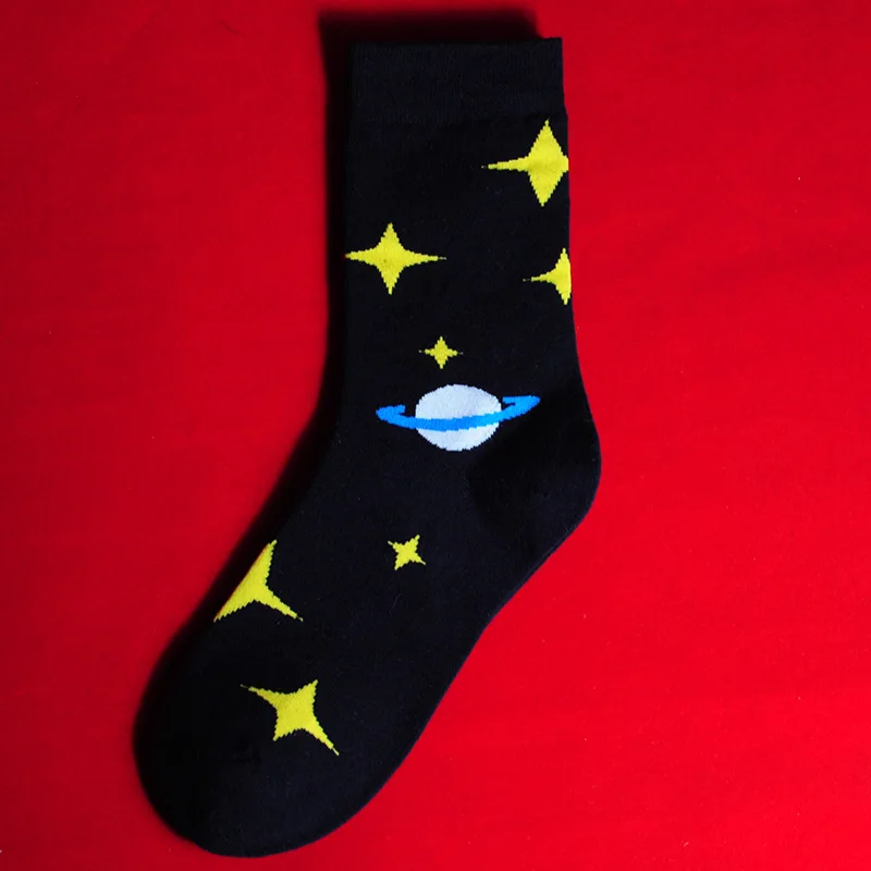 Носки унисекс в стиле хип-хоп в уличном стиле, забавные Мужские Носки с рисунком космонавта, авокадо, зебры, розы, космонавта, теплые женские носки для скейтборда - Цвет: 6