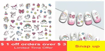 

1 piece new children's nail stickers Japanese 3D adhesive nail stickers yolk jun nail decals