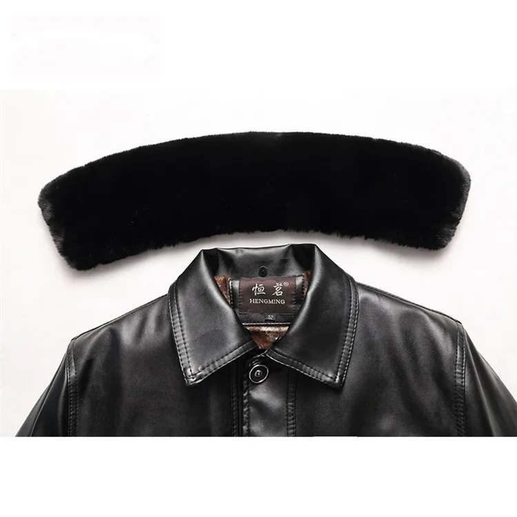 FGKKS, мужские Куртки из искусственной кожи, зимние Брендовые мужские куртки с меховым воротником, бархатная кожаная куртка, мужская повседневная куртка из искусственной кожи, пальто