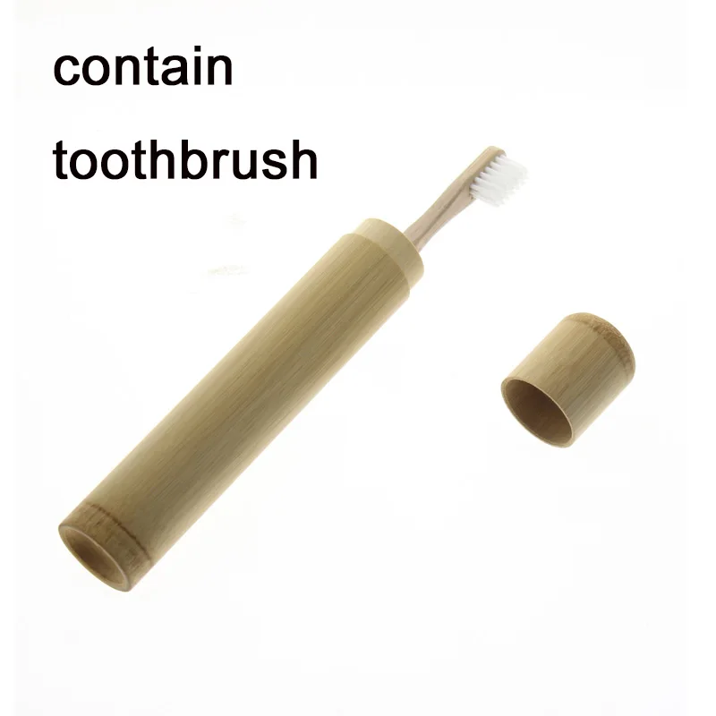 

1 Set Environmentally Eco Friendly Travel Home Hotel Kid Child Oral Care Tool Bamboo Toothbrush Holder Case Box With Tooth Brush