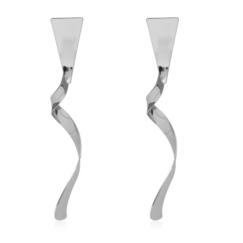 Богемные геометрические металлические Висячие серьги для женщин, женские винтажные серьги, круглые свисающие серьги, Индивидуальные ювелирные изделия - Окраска металла: Silver