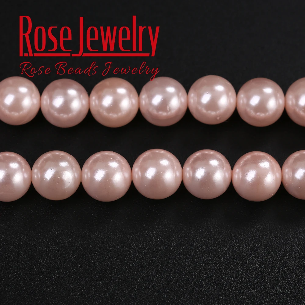 8-14mm White Silver Gray South Sea Shell Pearl Round Beads Pendant