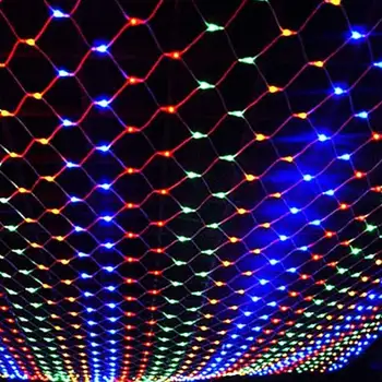 

1.5M x 1.5M 120 LED Christmas Garlands LED String Christmas Net Lights Fairy Xmas Party Garden Wedding Decoration Curtain Lights
