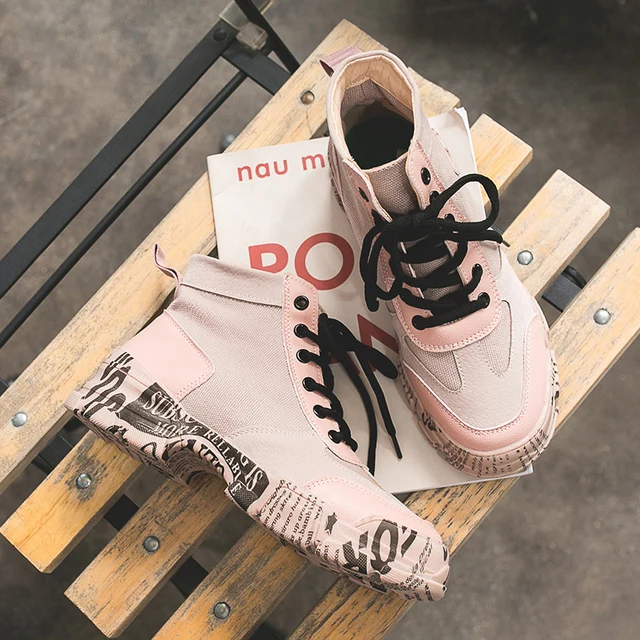 US $16.63 YRRFUOT Women Sneakers Outdoor Lace-up Trend Woman Fashion Sneaker Vulcanized Shoes Zapatillas Muje