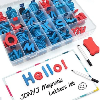 

English letters magnetic stickers capital small letters and numbers stickers small gifts for home teaching assistant children