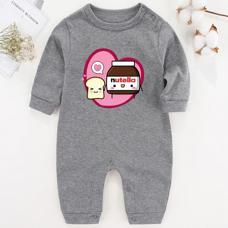 bright baby bodysuits	 Baby Boy Winter Clothes Ropa De Bebe Niña Infant Outfits Cotton Baby Girl Romepr Mom I Love You More Than You Nutella Costume Baby Bodysuits for girl 