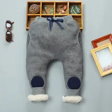 Детские зимние плотные штаны с начесом повседневные спортивные штаны для мальчиков и девочек зимние штаны с подкладкой для малышей