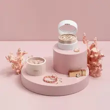 

Wholesales Jewelry Box Double-layer Portable Flannel Mini Display Earring Case for Rings