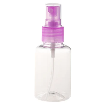 

10 pcs 50ml Spray Bottle Empty Plastic Makeup Atomizer Container Pump Transparent + light purple