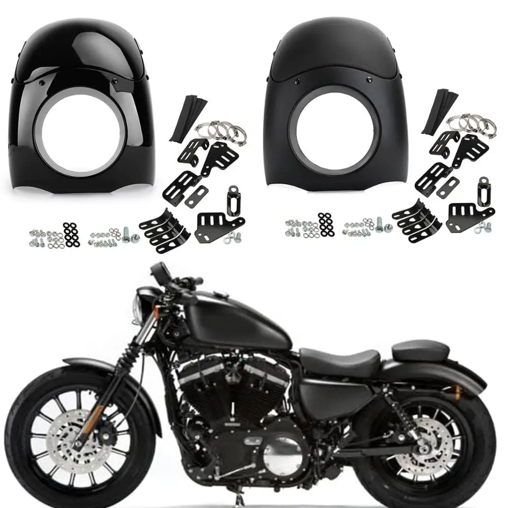 

Artudatech ABS 35-49mm Headlight Fairing Windshield Windscreen For Dyna Sportster FXR XL Headlight Cover Fairing Motorcycle Part